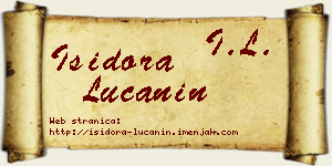 Isidora Lučanin vizit kartica